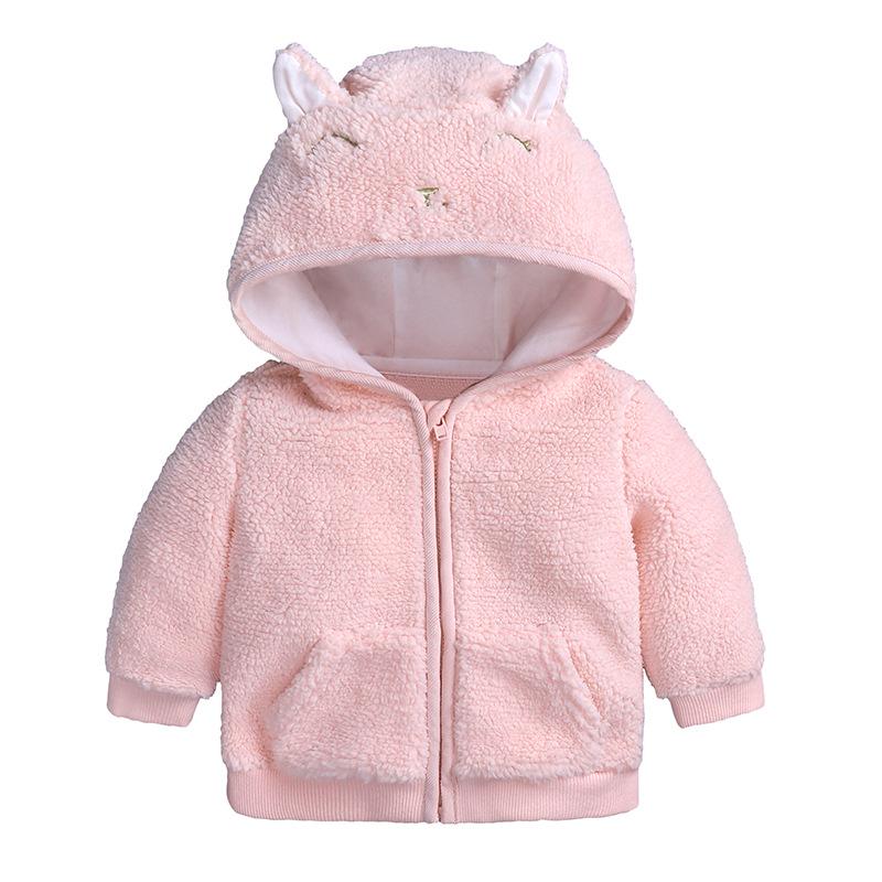 

Boys and Girls Winter Outerwear: Outdoor Cotton Coat & Fluffy Sweater - Popular INS Style 3-6 months розовый
