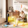 2000W Ceramic Electric Heater with Fan, Timer, Oscillation - Black