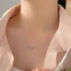 White Jade Marrow Bow Necklace, Sweet, Cute, Exquisite Collarbone Chain, Light Luxury, High-end Feel, Daily
