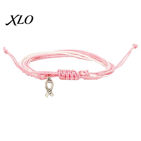Simple Style Braided Jewelry Breast Cancer Awareness Bracelet for Women, Adjustable Woven String with Versatile Handwoven Wrist Decor Ribbon
