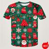 New Fashion Happy Christmas 3D Printing Kids Short Sleeve T Shirts Funny Xmas Boy Girls T-Shirts Y2k Child Clothing