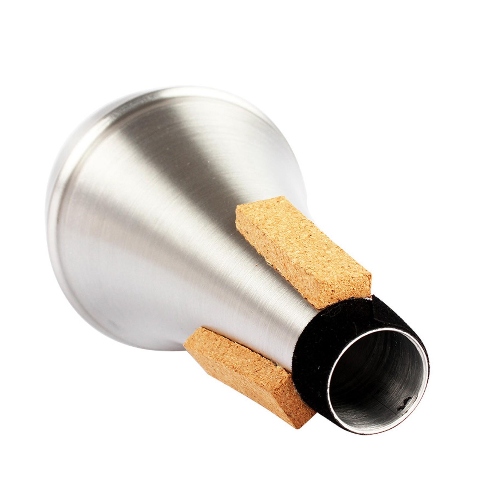 

ND25 Small Size Aluminum Alloy Mute for Brass Instruments with Cork Pads for Secure Fit and Durable Construction Suitable for Practice and Performance One Size серебряный