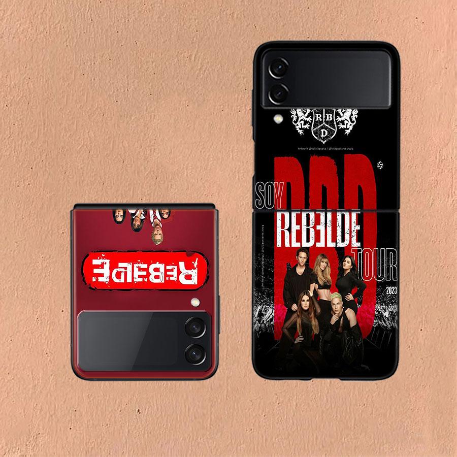 Fashion RBD Rebelde For Samsung Galaxy Z Flip 5 4 3 Case Shockproof Hard Cover Phone Z Flip 6 7 5G Z Flip 5 4 5G TPU PC Hard C