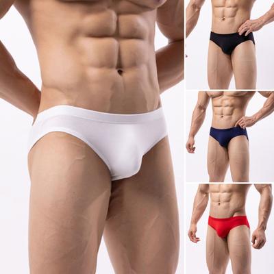 Men Briefs Low-rise Three-Dimensional U-Convex Solid Color Breathable Panties Breathable Comfortable Underwear