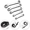 5pcs Double 12-point Ratchet Wrench Set Dismountable Repair Spanner Tool 6-21mm Chrome Vanadium Steel Repairing Hand Tool