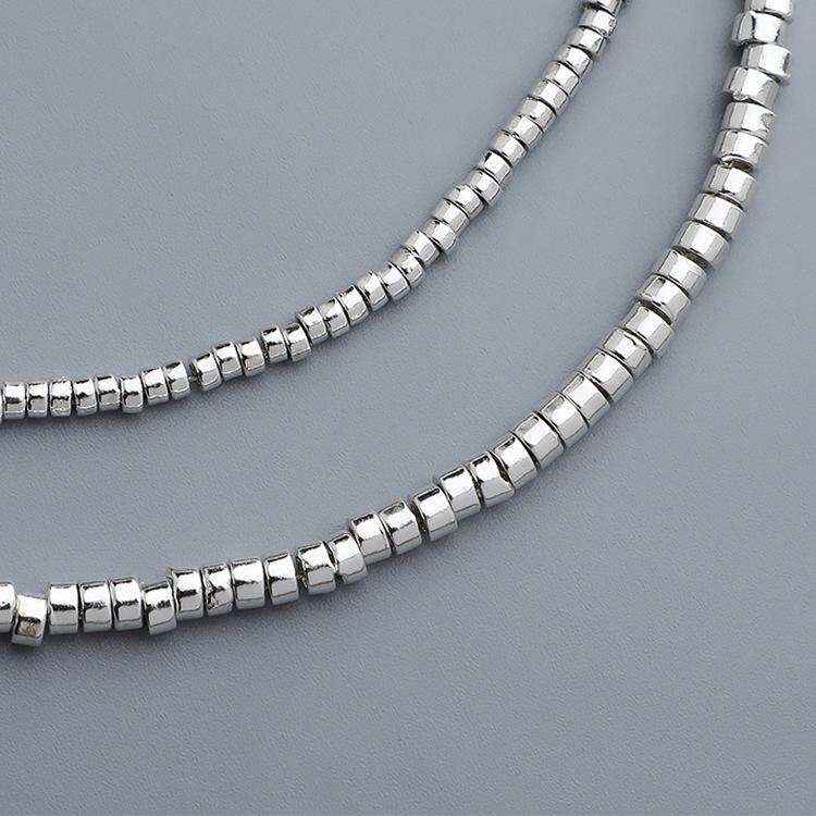 S925 Sterling Sølv Runde og Tube Perler for DIY Håndlagde Smykker