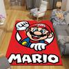 Mario Cartoon Flannel Printed Carpet, Home Sofa Decoration for Living Room & Bedroom, Non‑Slip Play Flannel Floor Mat for Game Room
