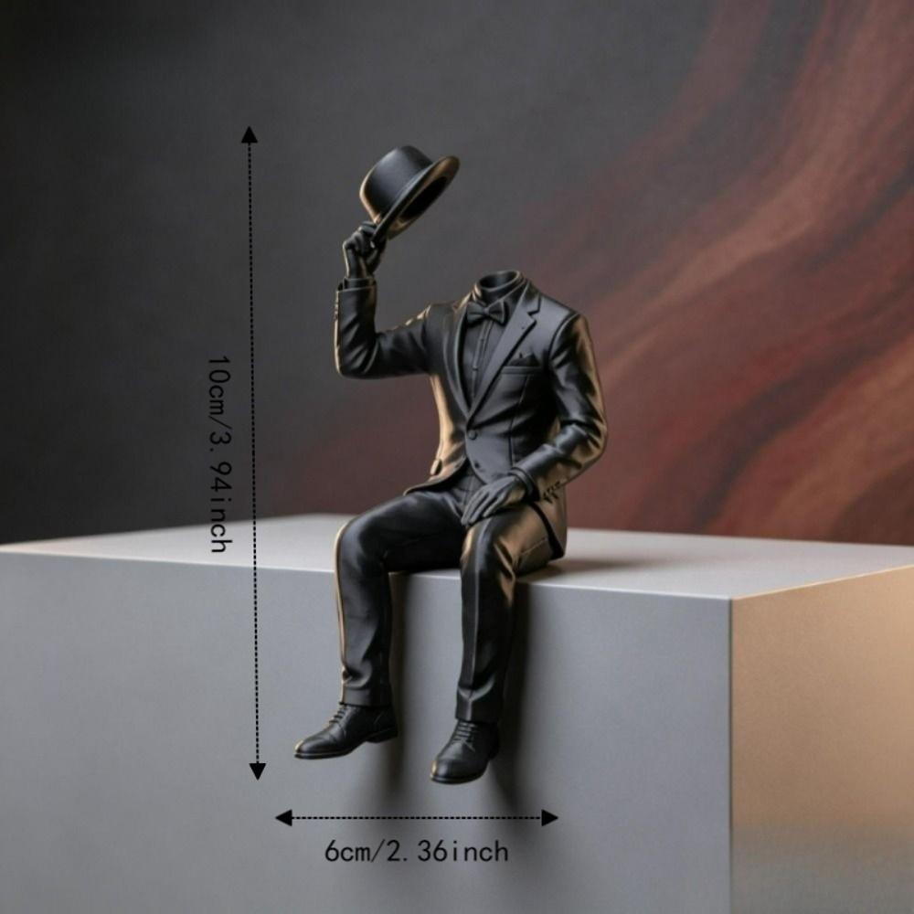 3D Printed Magician Statue Home Decoration Sitting Man Figurine  Bookshelf Decor