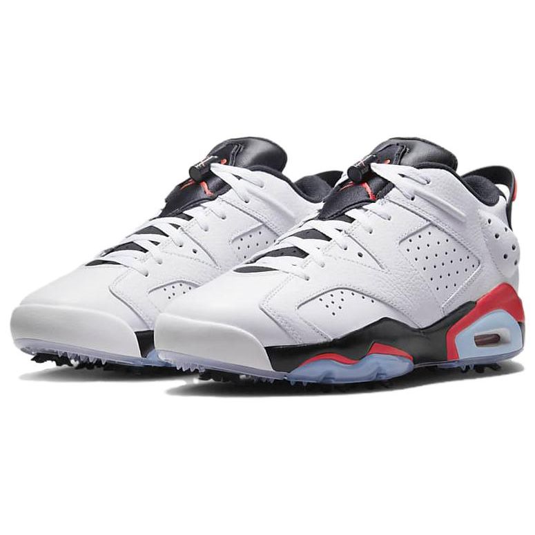 Air Jordan 6 Retro Low Golf White Infrared Unisex Sneakers Infrared-23 Black DV1376-106