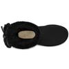 UGG Classic Double Bow Short Warm Durable Non-Slip Classic Double Bow Lined Mid-Calf Snow Boots Women Boots Black 1127131-BLK