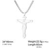 INRI Jesus Crucifix Cross Pendant Necklace Stainless Steel Christian Religious Faith Engraved Jesus Christ Amulet Jewelry Gifts