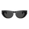Burberry Graphic Acetate Cat Eye Irregular Sunglasses Women's Black