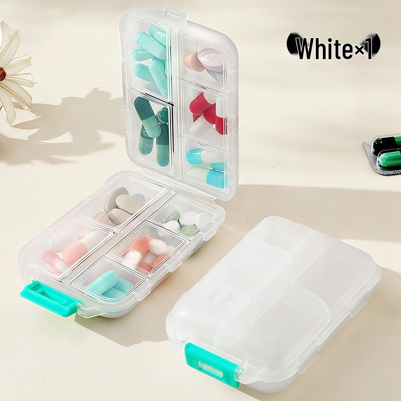 Portable Pill Organizer - 7-Day, 3-Times Daily Dispenser with Large Capacity and Medication Reminder