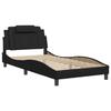 VidaXL Bed Frames with LED Lights, Upholstered Bed with Headboard, Single Bed, Adult Bedroom Bed, Modern, Black 100x200 Cm 3214001
