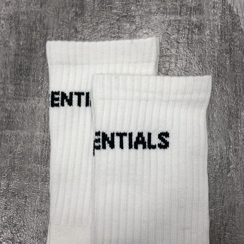 Fear Of God Classic ESSENTIALS Letter Print Crew Socks Breathable Cotton Streetwear Socks