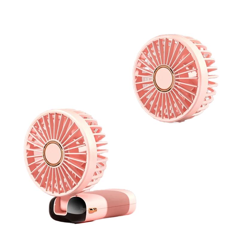 Portable & Wearable Neck Fan USB Rechargeable Mini Hanging Band Fan with Five Speed Wind Handheld Installation for Outdoor Use