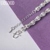925 Sterling Silver Charm Pattern Bracelet Gift Fashion Jewelry