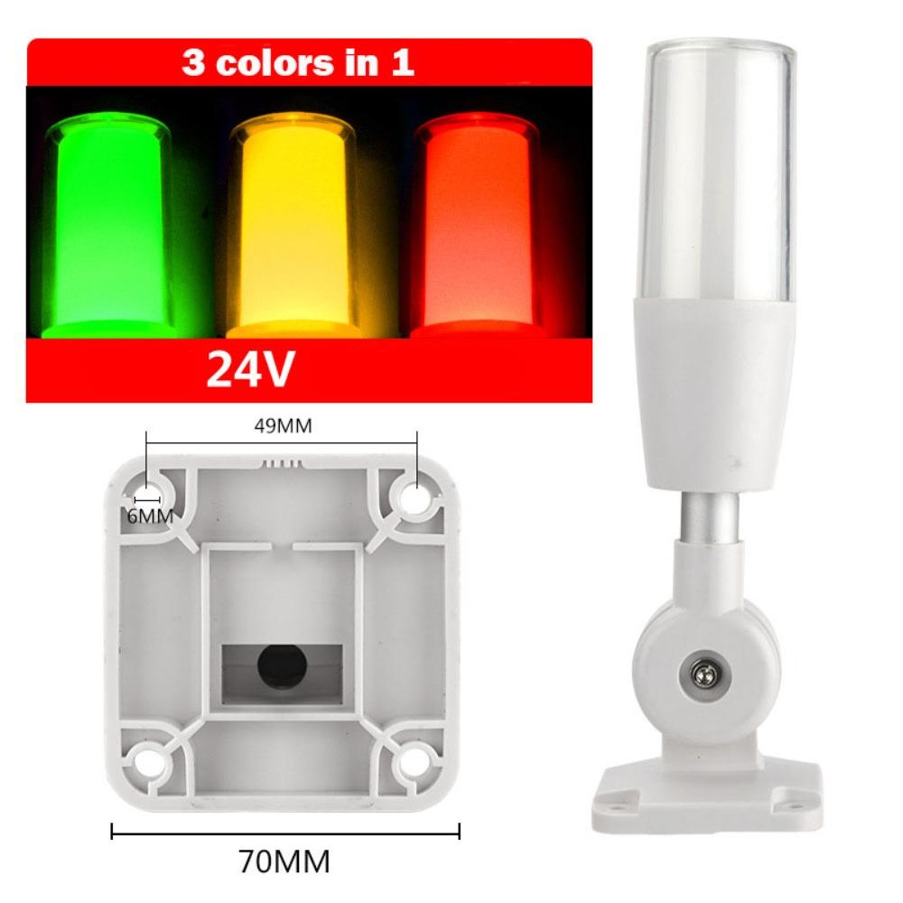 

Three-Color LED Signal Indicator Lamp Steady Flashing DC12V/24V/AC220V Smart Warning Light with Buzzer Alarm Alarm Lamp