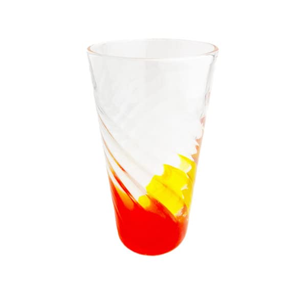 

Ryukyu Glass Tumbler Okinawa Souvenir Seaside Long [kubagasaya]Kubagasaya (Orange Yellow)