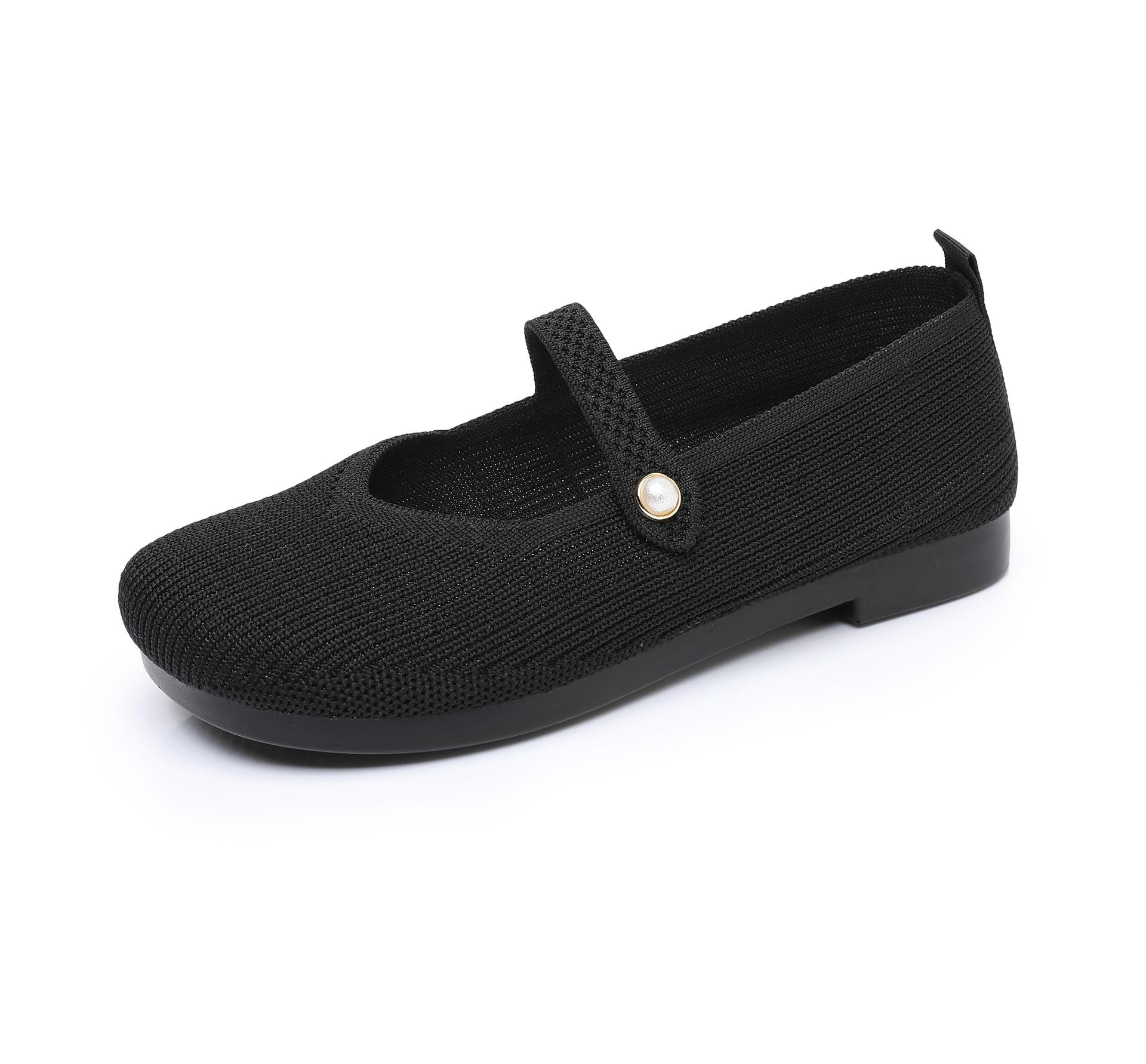 

Обувь женская 2025 весна и лето новая дышащая износостойкая легкая обувь для мамы мягкая подошва нескользящая удобная обувь женская на одной педали 35 чёрный