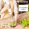 Twin Bird Tsubame Sanjo Hand Baby Juice Easy to Handmade 3 Functions in Speed Switching with White Blender, Handy, Food, Making, Clean, Dressing, 1,
