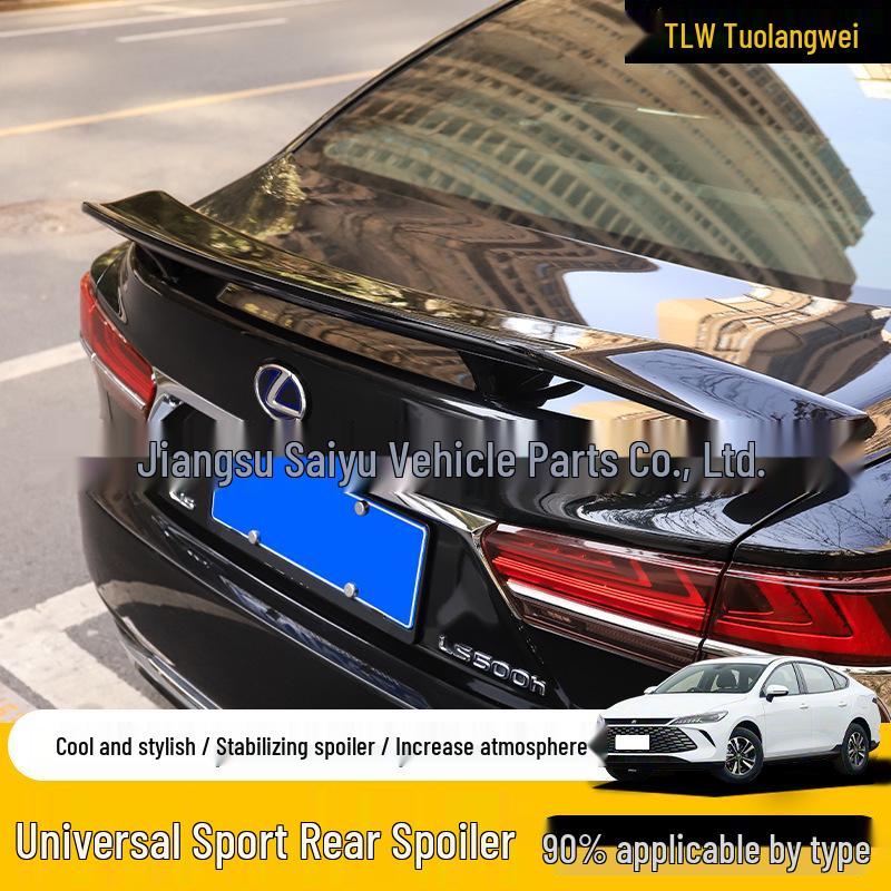 Universal No-Drill Sedan Rear Spoiler & Wind Deflector