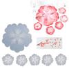 Flower Shape Coaster Mold with Sunlight Edges Fruit Tray Silicone Epoxy Casting Mold for Resin DIY Jewelry Plate Trinket