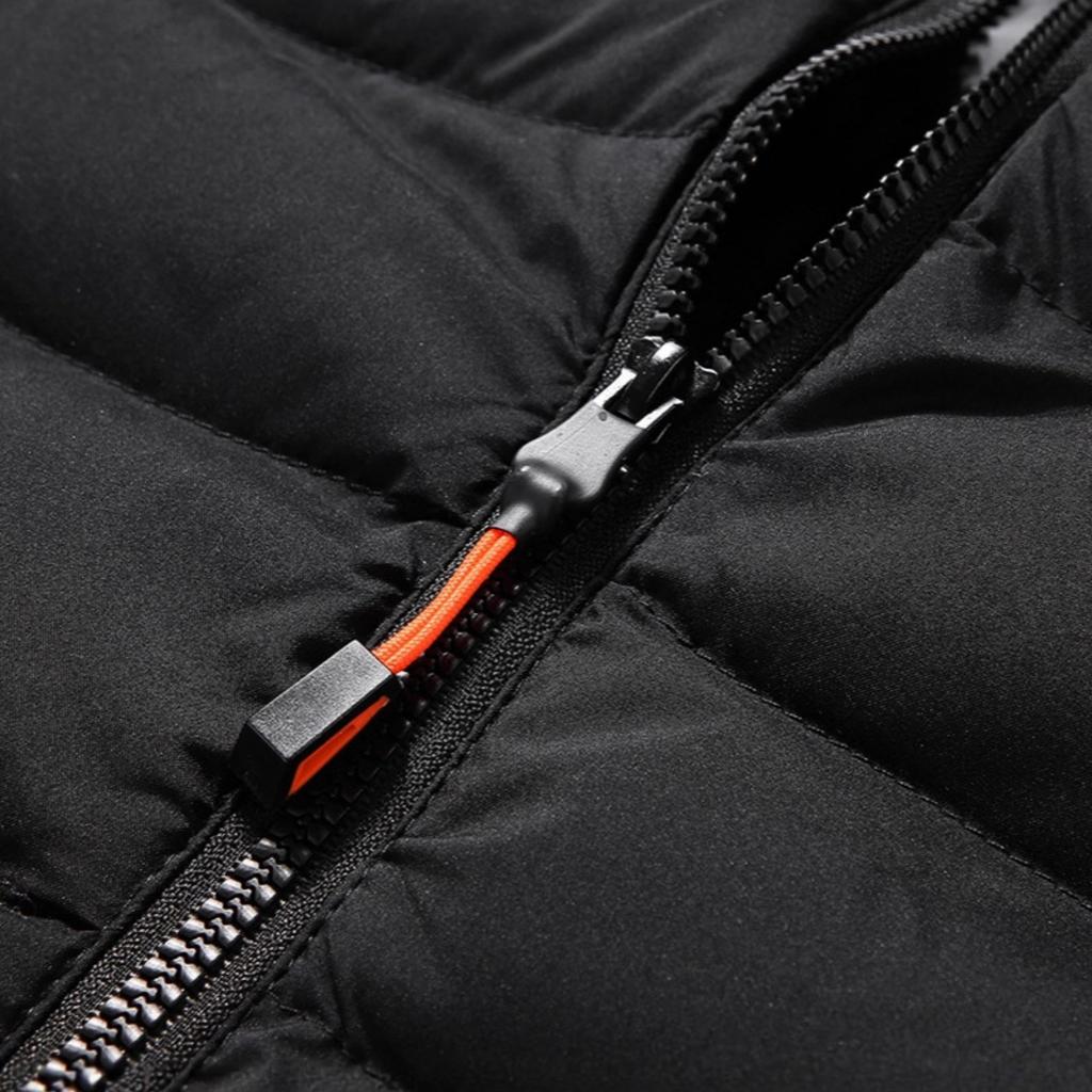 Men's Casual And Fashionable Fishbone Pattern Cotton Sleeveless Vest, Men's Hooded Detachable Solid Color Fitted Cotton Jacket Vest