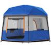 Cabin Tent Easy Setup 3000mm Waterproof Camping Tent 4 Person with Carrying Bag Blue