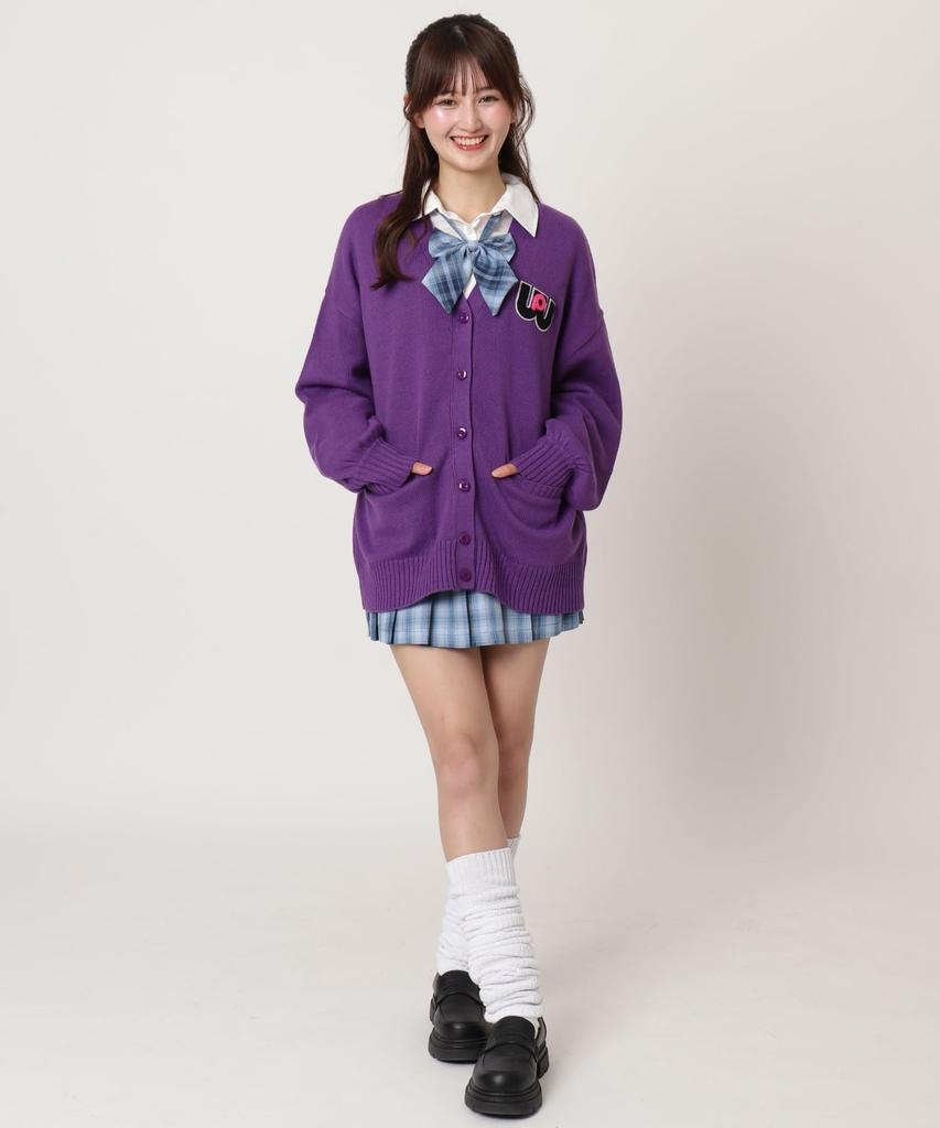 WEGO World Pegasus Collaboration Cute Knit Outerwear for Long Fall Perfect for Students and High School Size Purple Cardigan, School, Girly, Sleeve,