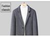Men's Autumn/Winter Long Woolen Coat - Thickened Trench Windbreaker for Youth, Plus Size Available.