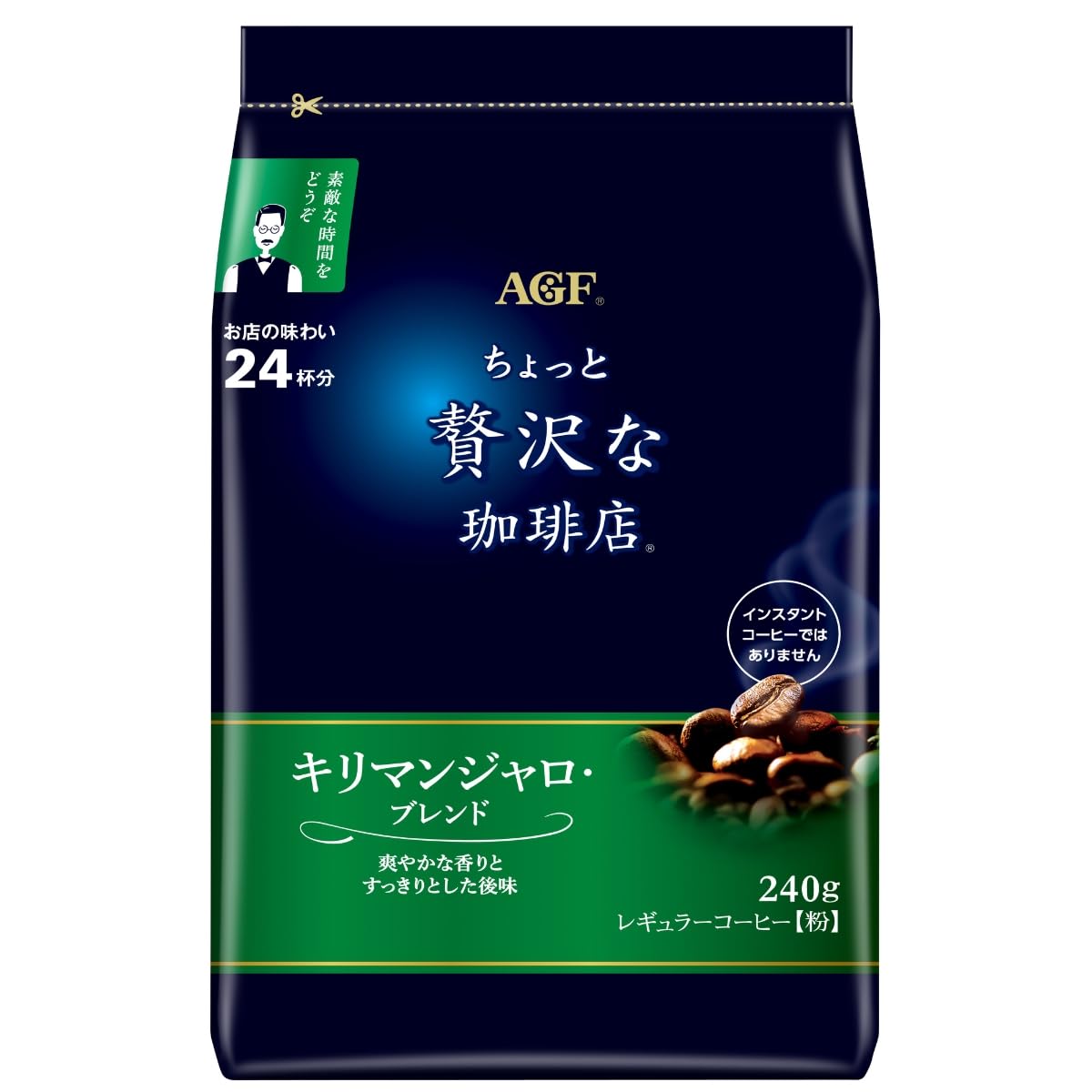 AGF Chotto Zeitaku na Kohiten Regular Coffee Kilimanjaro Blend 240g Powder