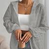 Women'S Lightweight White Hooded Jacket Long Sleeves, Versatile Outerwear for All Seasons  Windcheaters (women’s)