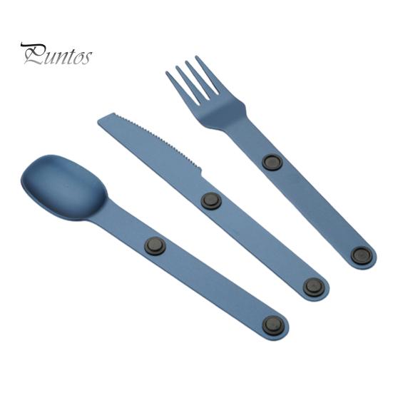 Sada magnetických náčiní Kovové příbory Potravinářské leštěný povrch BPA Free Venkovní cestovní Nůž Vidlička Lžíce Sada Camping Utensils