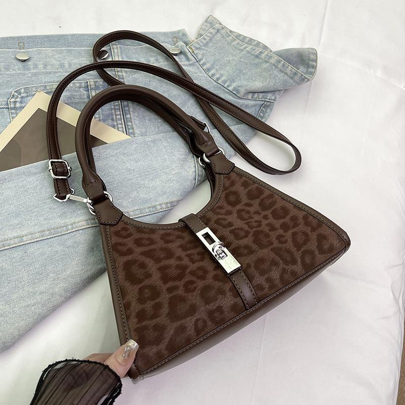 Retro Niche Texture Handbag Small Bag Women's 2025 New Leopard Print Small Square Bag Versatile Shoulder Messenger Bag