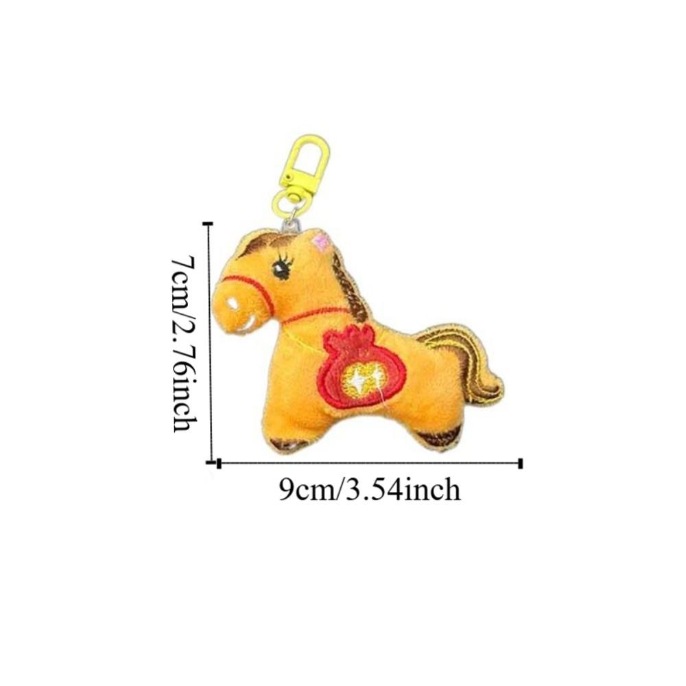 Hanging Decor Horse Plush Keychain Cute Design Pony Plush Pendant Backpack Decoration