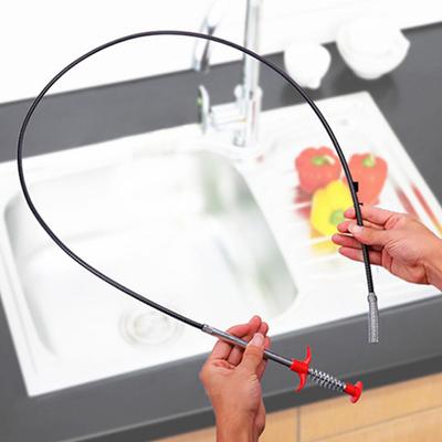 2ks Bagr na kanalizační potrubí Nástroj na odstranění ucpaného odtoku 4 drápy Design Extra dlouhé Ohebné Ohebné zařízení na čištění kanalizačního bagrovacího zařízení
