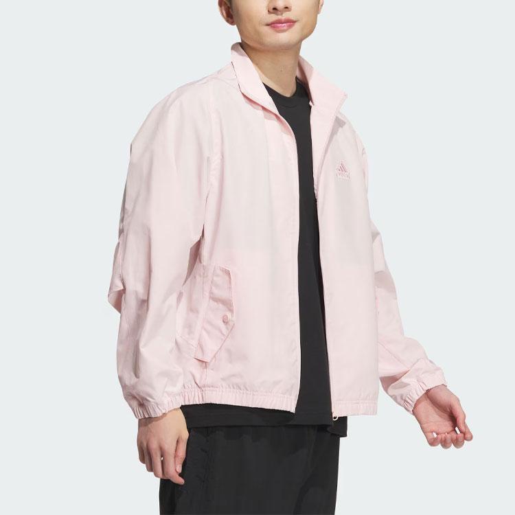 Adidas Jachetă St Woven Jachetă sport confortabilă, informală, rezistentă la apă, Jachetă unisex, roz nisip JI6659