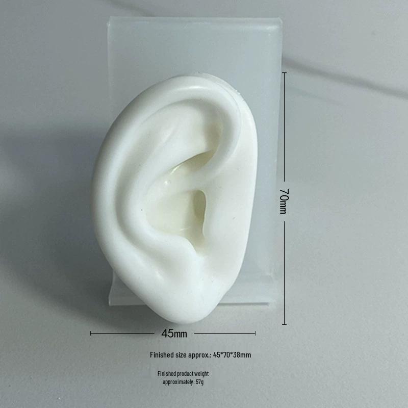 Silicone Ear Model for Piercing Jewelry Display