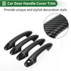 Car Door Handle Cover Trim for Toyota RAV4 2013-2018 Carbon Fiber Black