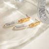 Artistic Stainless Steel Earrings Stylish Irregular Golden Geometric Pendant Ear Studs Everyday Wear Women Earrings