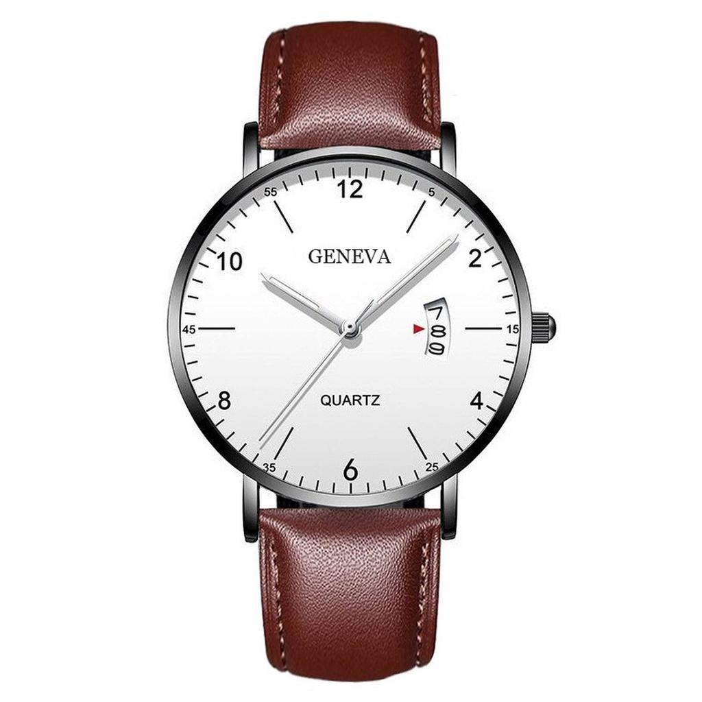 Mens Leather Business Fashion Watch Strap Watch For Gift Giving