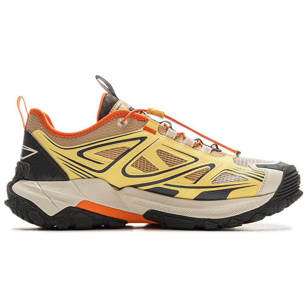 Li Ning Yijie 2.0 V2 Comfortable Versatile Shock Absorbing Non-Slip Wear-Resistant Low-Top Hiking Shoes Unisex Hiking Shoes Yellow Brown AHTV001-2