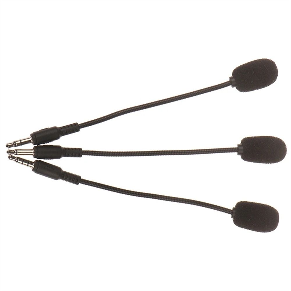 Straight Plug Headphones Mic Game Replacement Headset Microphone Mic Detachable  Stereo Studio