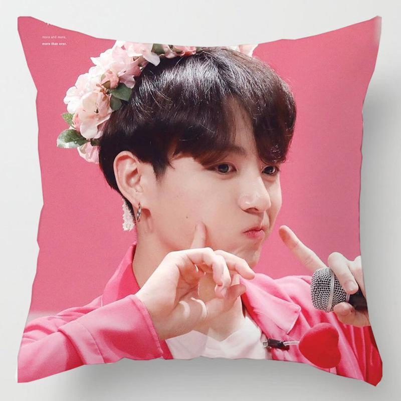 Cozy 45cm Kpop Bts Bangtan Boys Cushion Cover Decorative Soft Pillow Case For Home