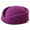 Classical French Flight Attendant Hat Polyester Stewardess Costume Accessoris Women Winter Fashion Headwear