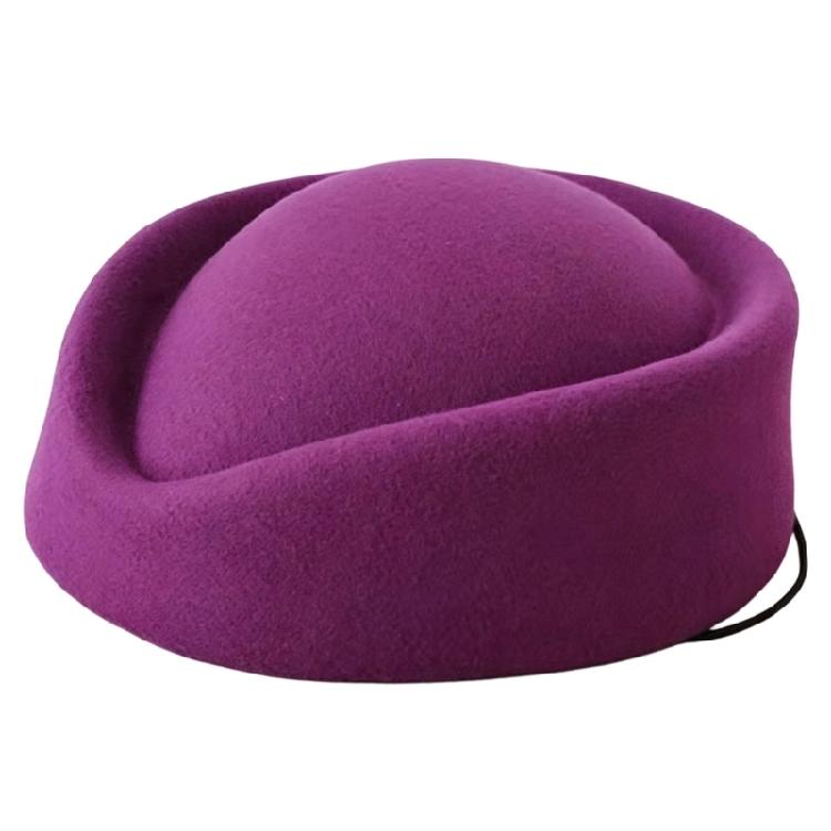 Classical French Flight Attendant Hat Polyester Stewardess Costume Accessoris Women Winter Fashion Headwear