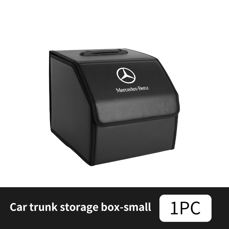 Car Leather Storage Box Trunk Stowing Tidying Folding Organizer Bag Accessories For Benz AMG Exclusive A C E R V Class CLA CLS