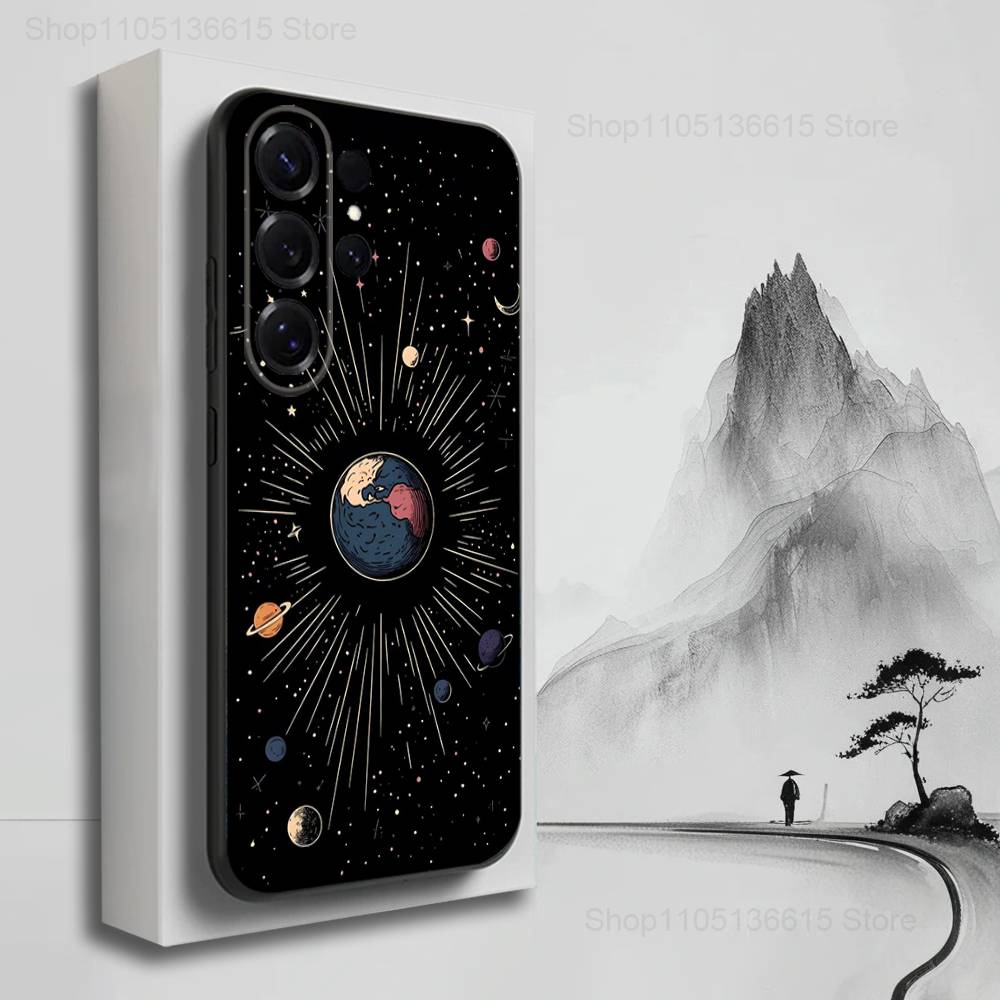 Twelve Constellations Art Case For Samsung S22,S25,S24,S23,Ultra,FE,S20,S10,Plus,S21,S9,Lite,Soft Silicone Black