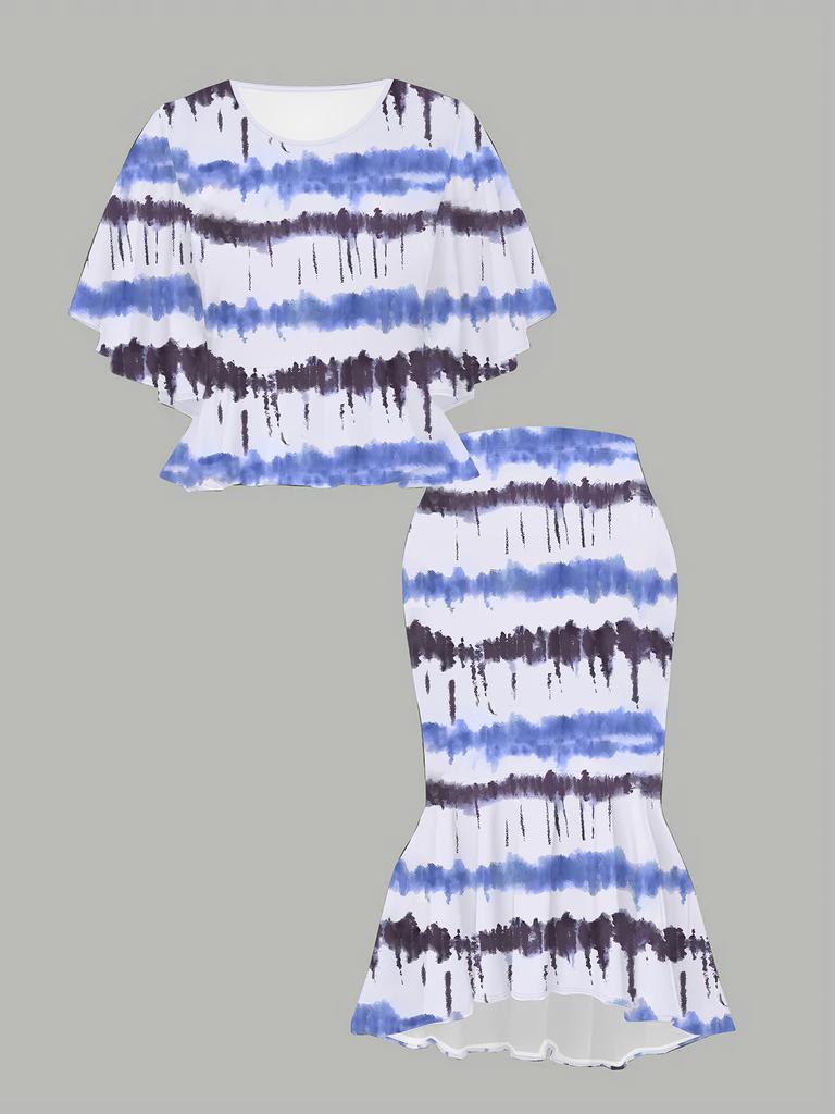 3D  Printed Classical Totem Women's Print, Fashionable Large-sized, Elegant, Versatile for All Seasons. T-shirt, Skirt and Set